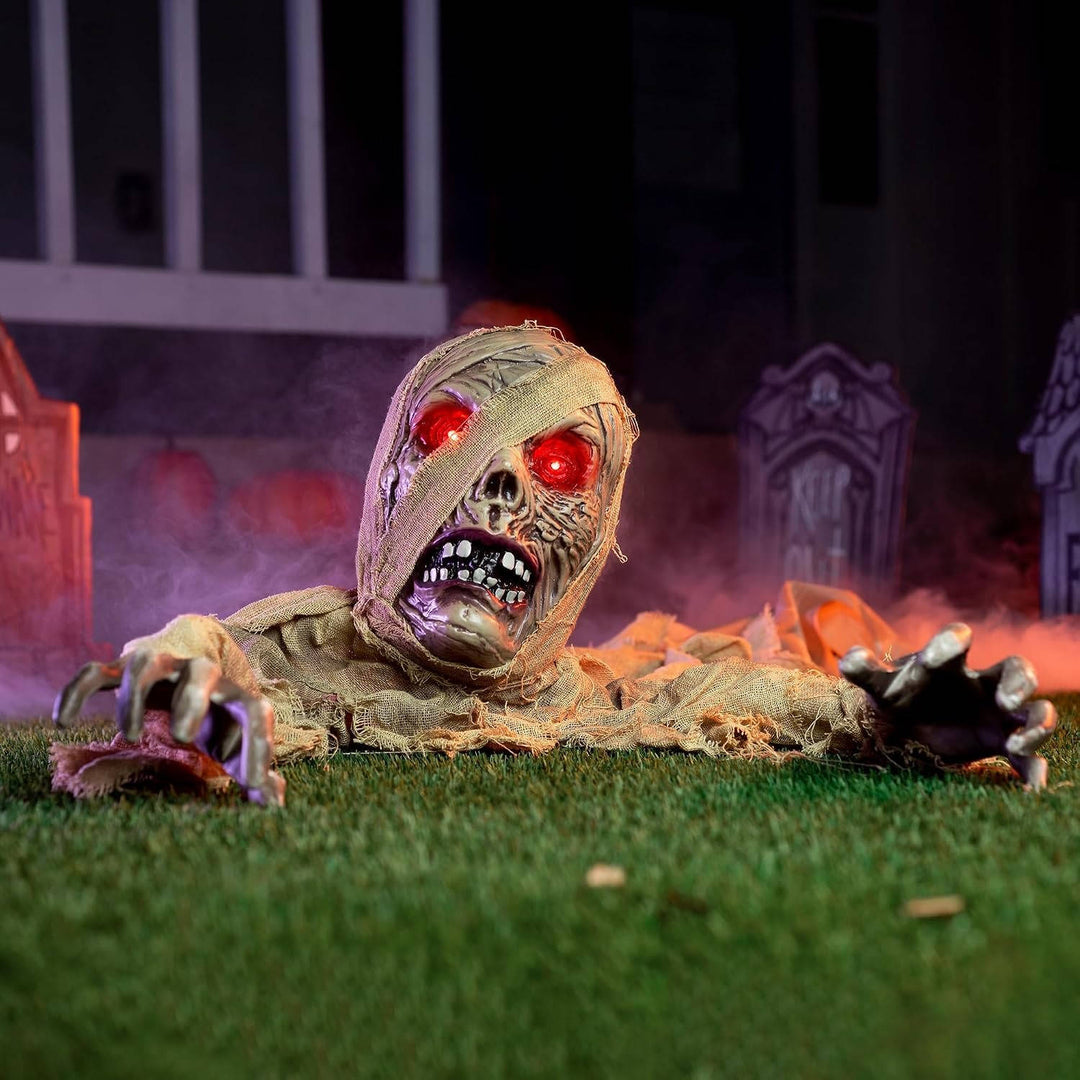 Halloween's Zombie Groundbreaker with Light-Up Eyes and Creepy Sound