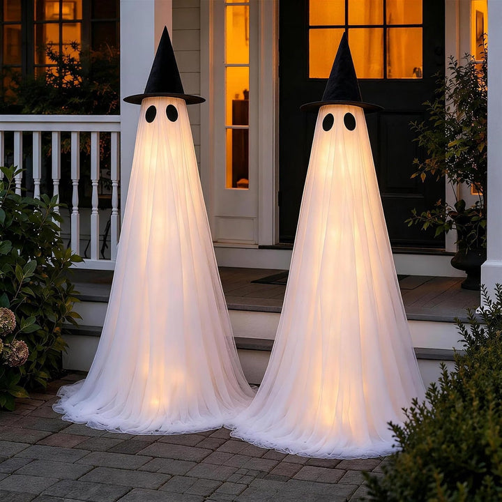 Halloween's 2 Pack 5 Ft Large Light Up Ghost Outdoor Decorations