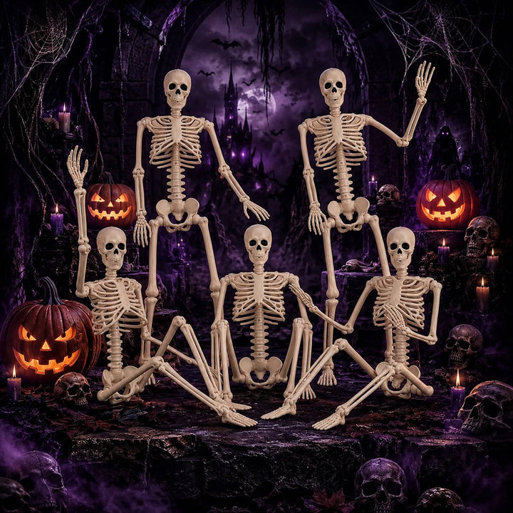 Halloween's 36 Inch Movable Joint Skeleton Decorations - 2 Pack