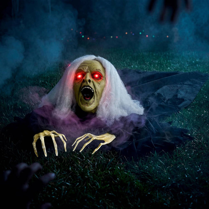 Halloween's Zombie Groundbreaker with Light-Up Eyes and Creepy Sound