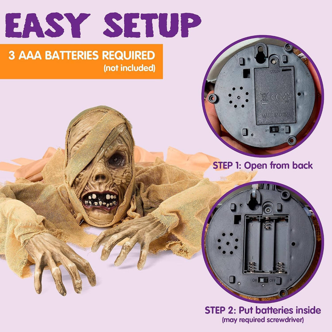 Halloween's Zombie Groundbreaker with Light-Up Eyes and Creepy Sound