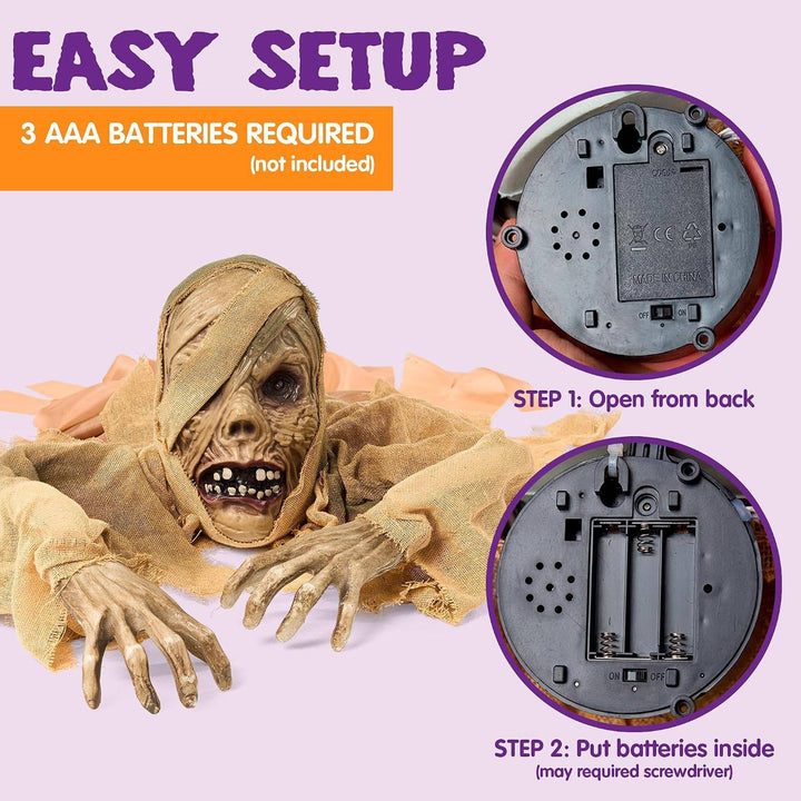 Halloween's Zombie Groundbreaker with Light-Up Eyes and Creepy Sound