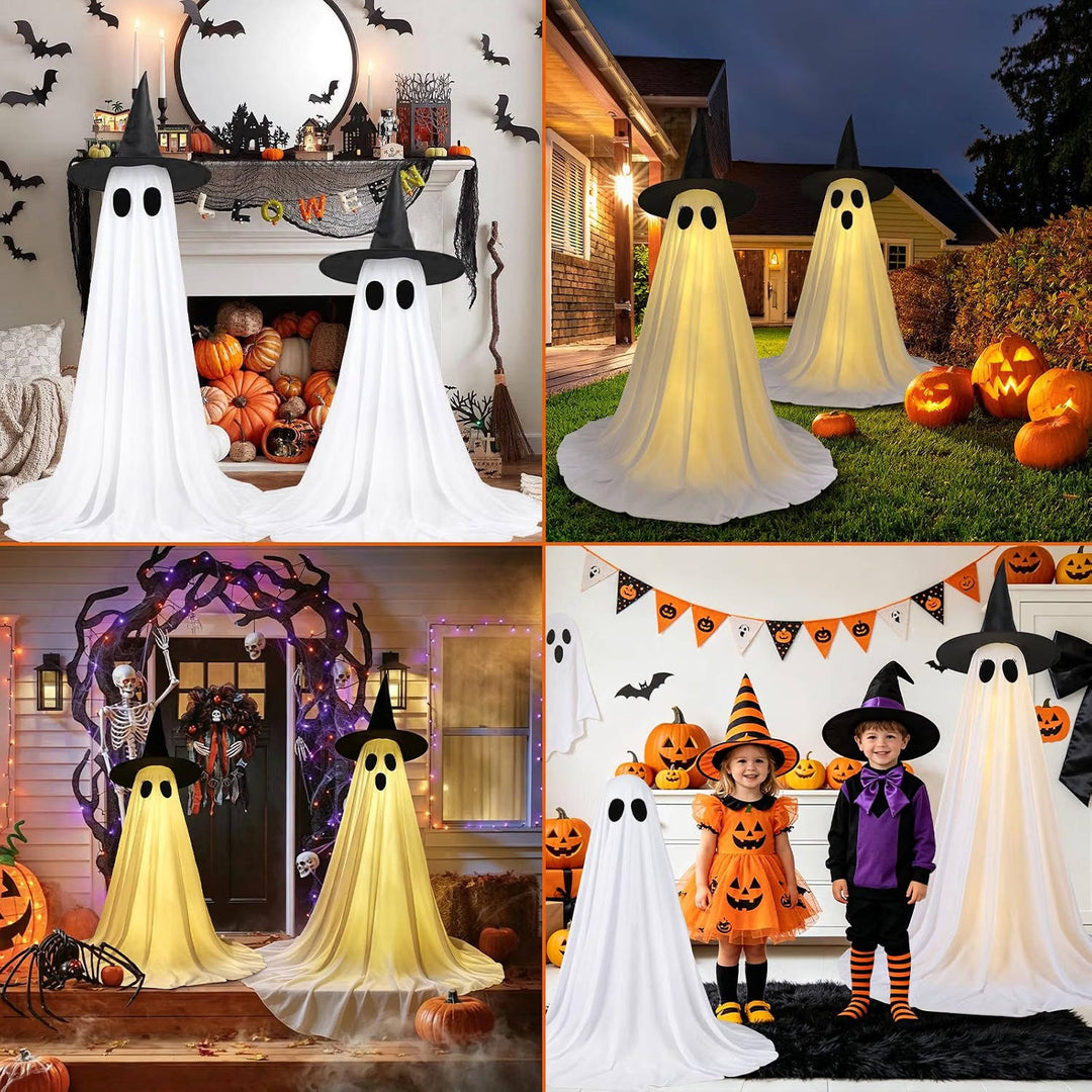 Halloween's 2 Pack 5 FT Lighted Ghost Decorations with Remote