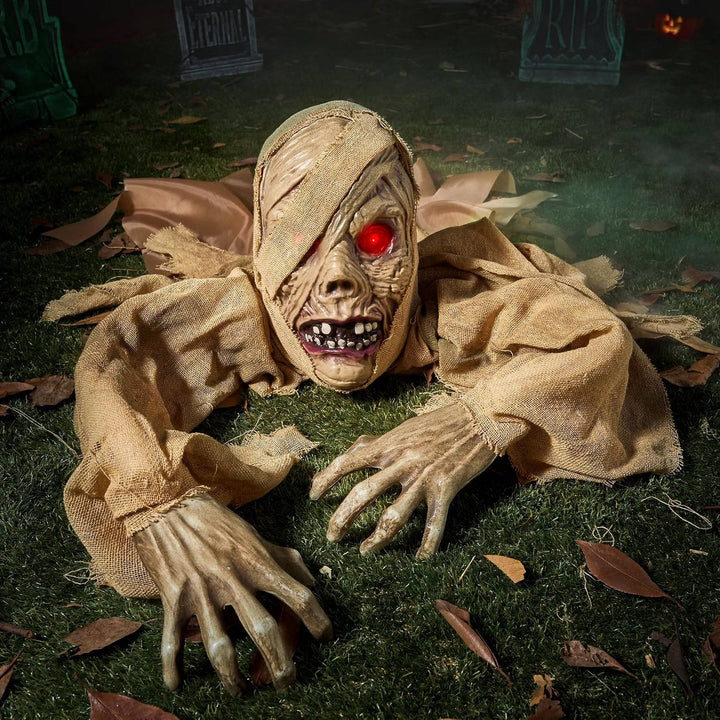 Halloween's Zombie Groundbreaker with Light-Up Eyes and Creepy Sound