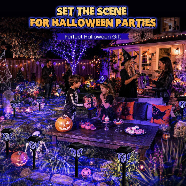 Halloween's Solar Outdoor Pathway Lights for Yard and Party Decor