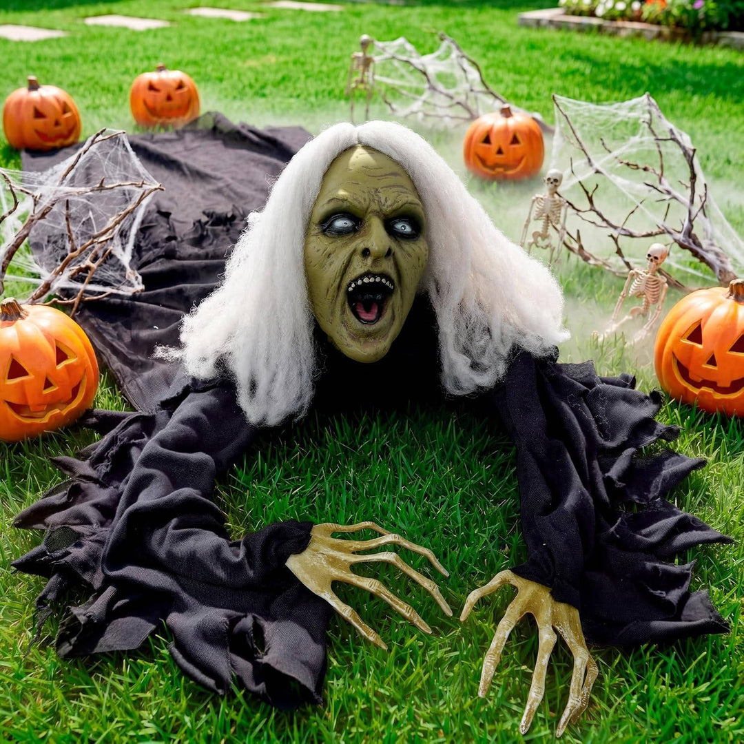 Halloween's Zombie Groundbreaker with Light-Up Eyes and Creepy Sound