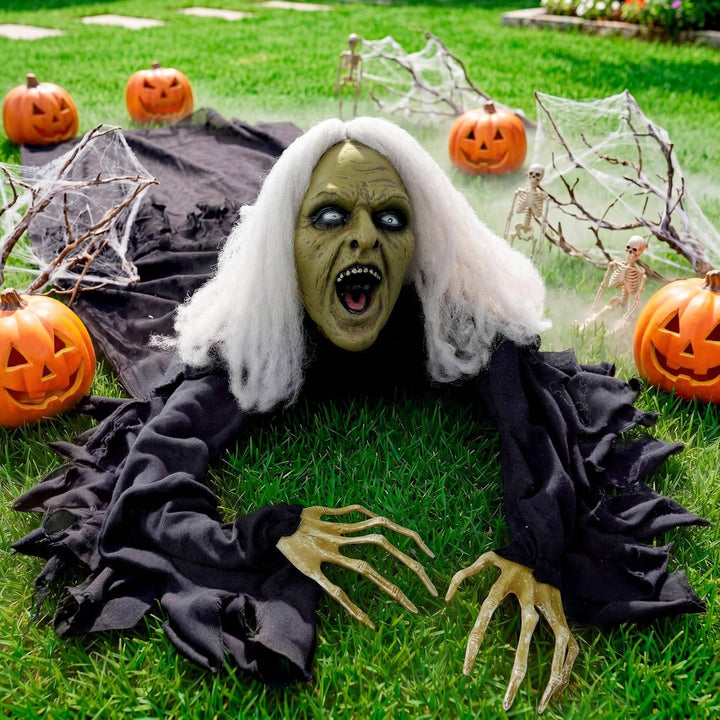 Halloween's Zombie Groundbreaker with Light-Up Eyes and Creepy Sound