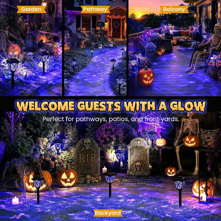 Halloween's Solar Outdoor Pathway Lights for Yard and Party Decor