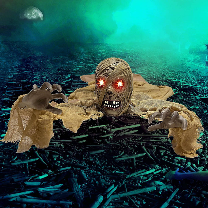 Halloween's Zombie Groundbreaker with Light-Up Eyes and Creepy Sound