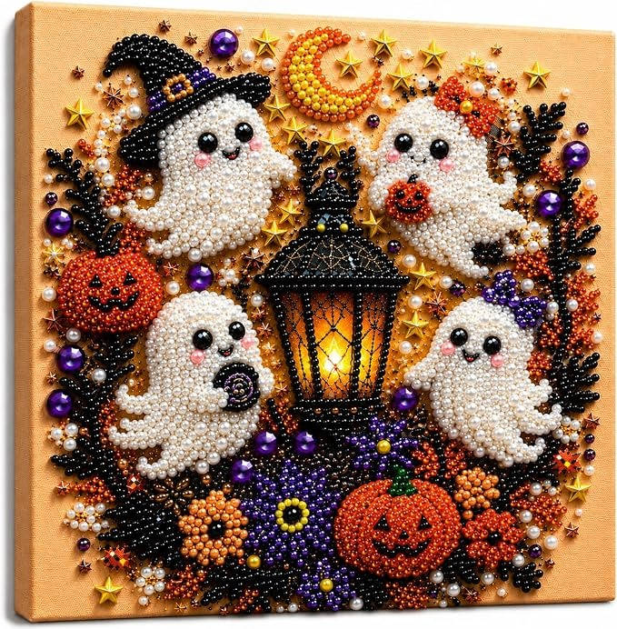 Halloween's Diamond and Pearl Art Kits for Adults - DIY Wall Decor
