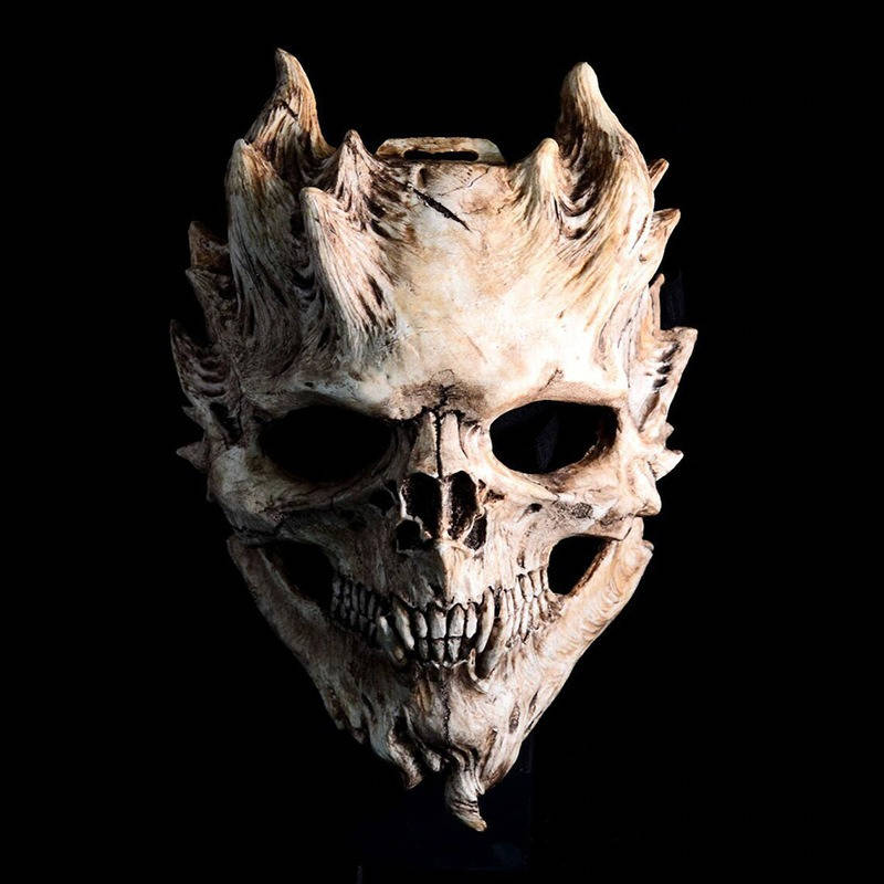 Halloween's Full Head Skeleton Mask with Deluxe Latex Design for Cosplay