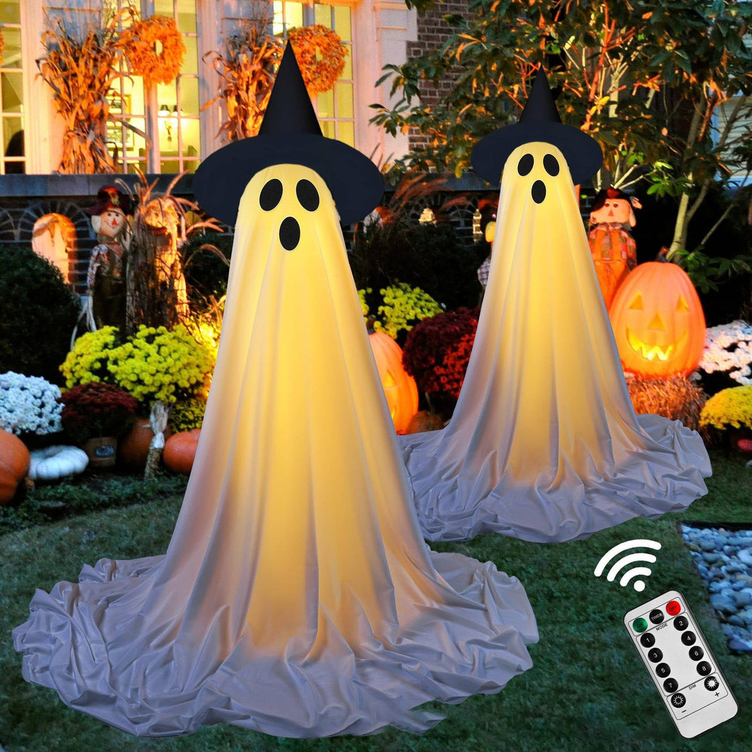 Halloween's 2 Pack 5 FT Lighted Ghost Decorations with Remote