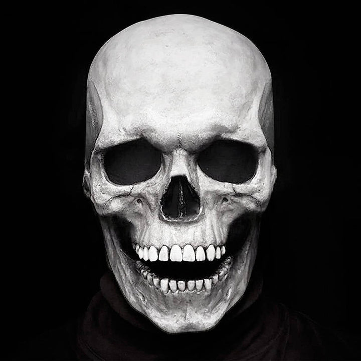 Halloween's Realistic Full Head Skull Mask with Movable Jaw