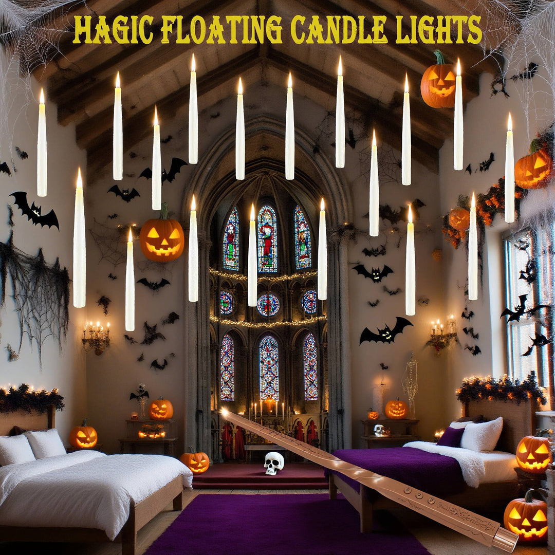 Halloween's 20 Floating Candles with Timer for Indoor Party Decor