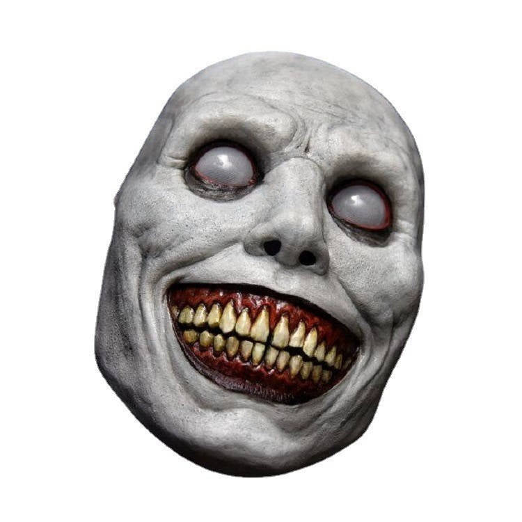 Halloween's Scary White Smiling Demon Mask for Cosplay & Costume Parties