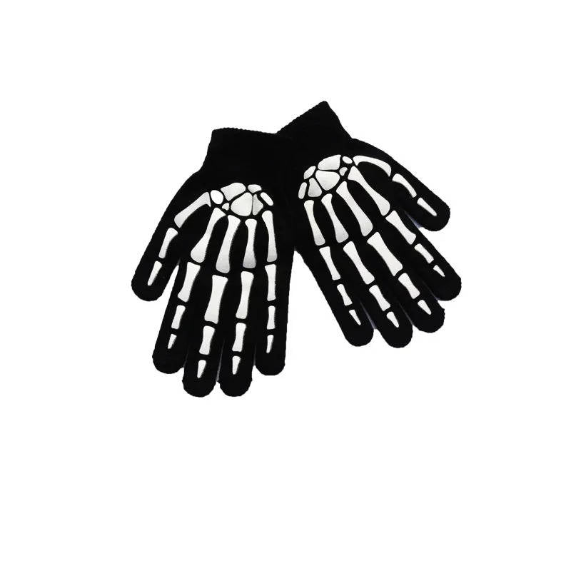 Halloween's Grim Reaper Costume with Glowing Eyes and Skeleton Gloves