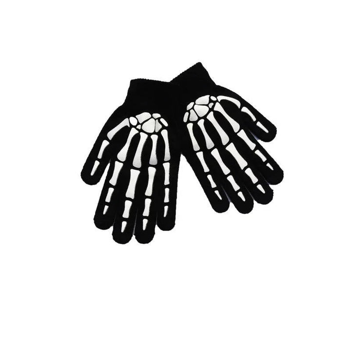 Halloween's Grim Reaper Costume with Glowing Eyes and Skeleton Gloves