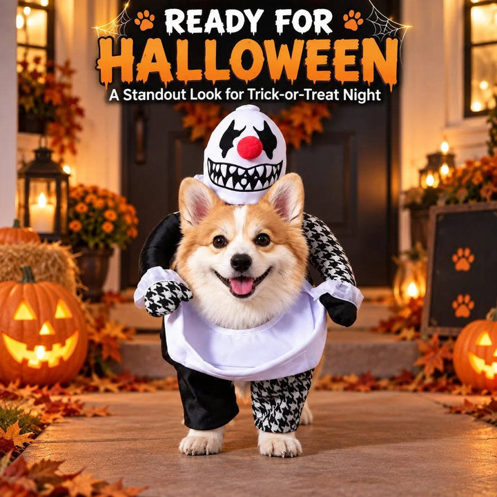 Halloween's Creepy Dog Costume with Padded Arms for Trick or Treating