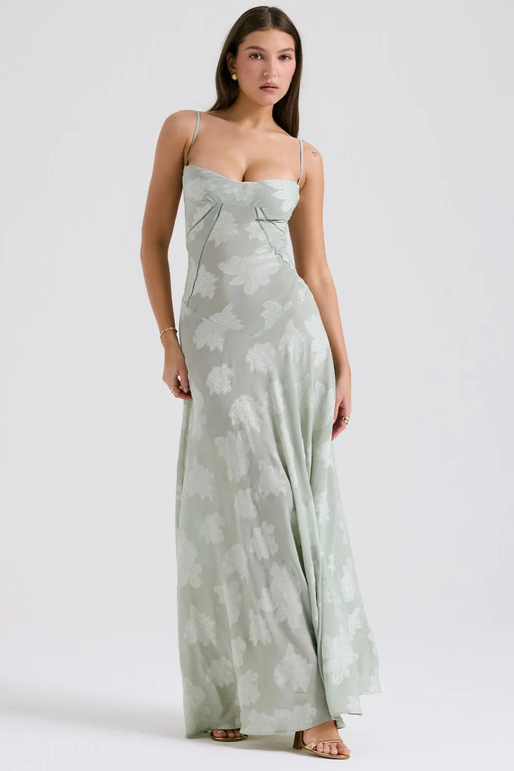 Women's Elegant Open Back Maxi Dress