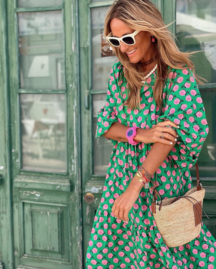 Women's Polka Dot Maxi Dress – Casual Summer Style
