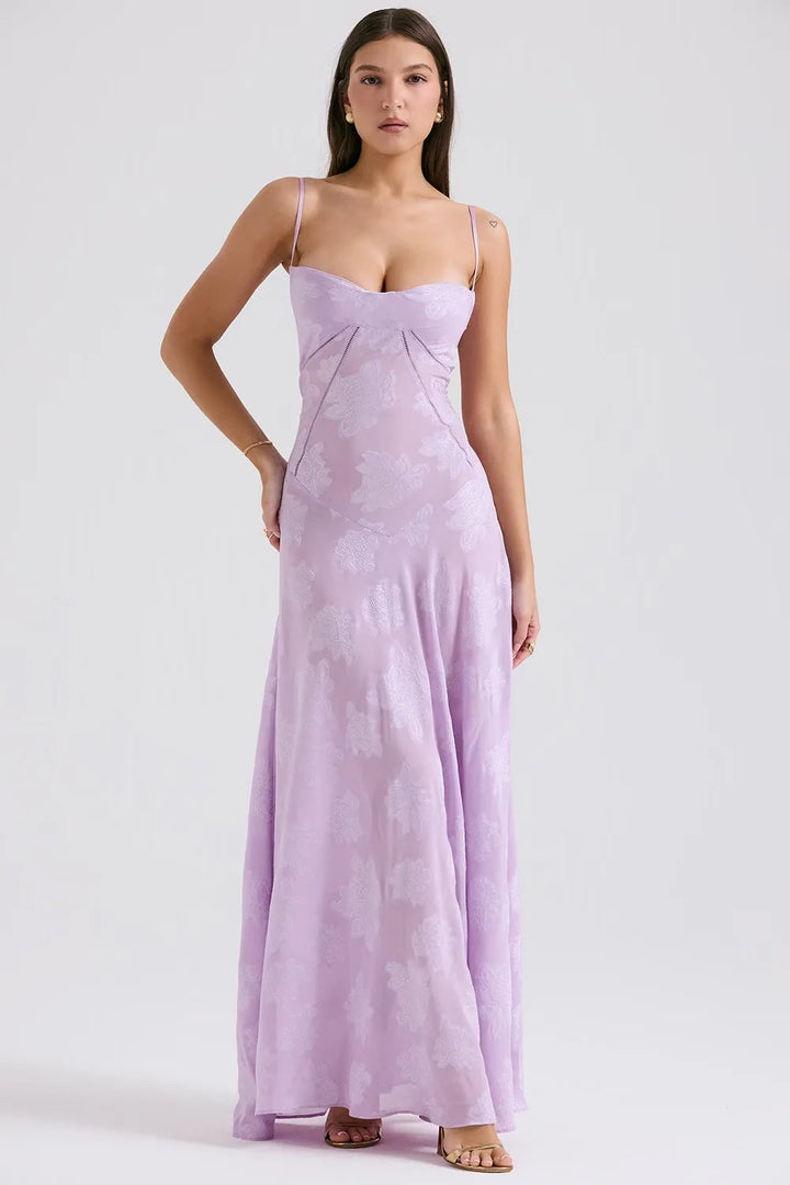 Women's Elegant Open Back Maxi Dress