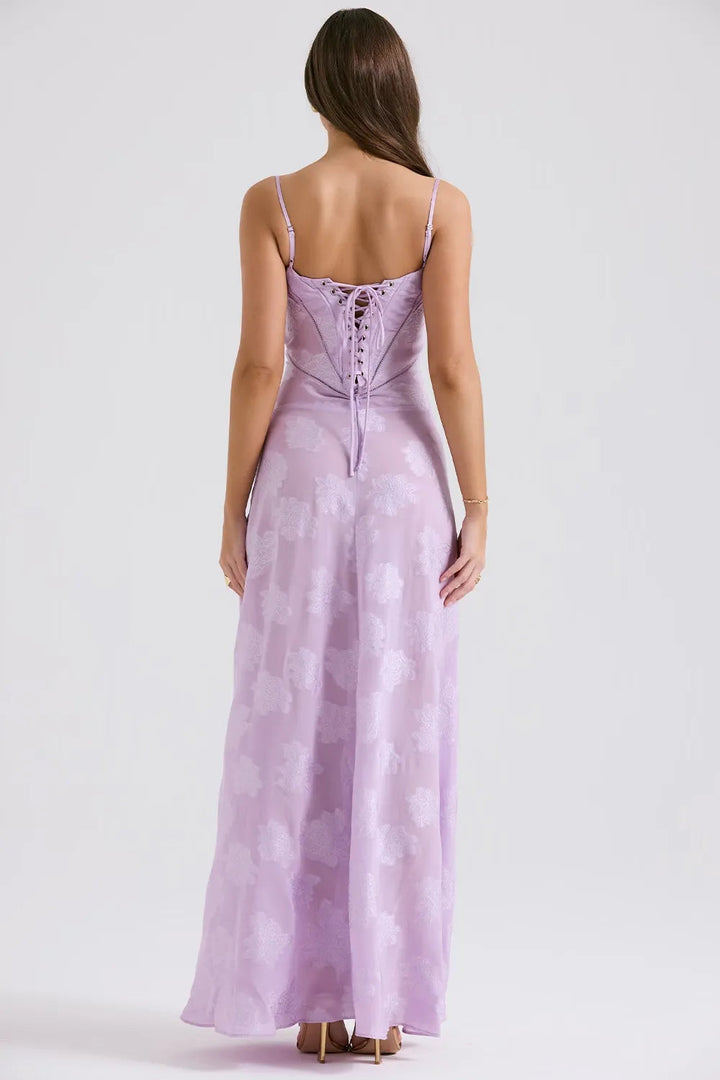 Women's Elegant Open Back Maxi Dress