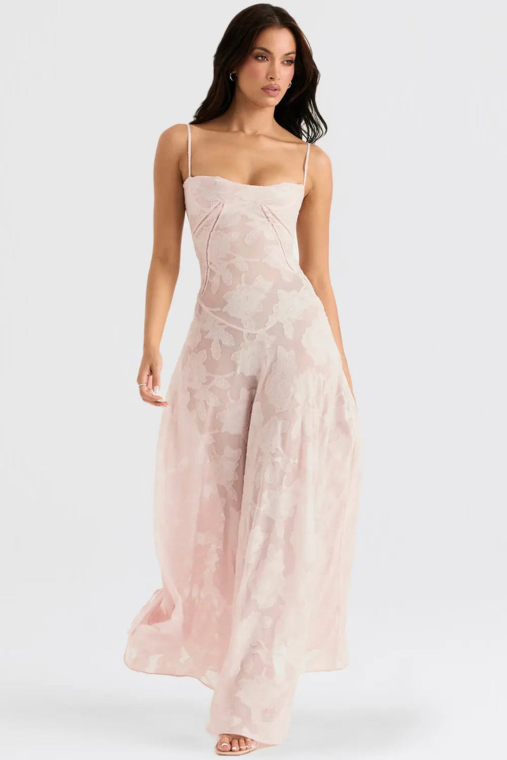 Women's Elegant Open Back Maxi Dress
