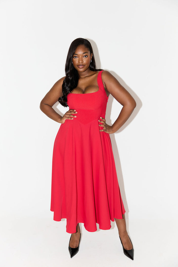 Women's Elegant Midi Dress