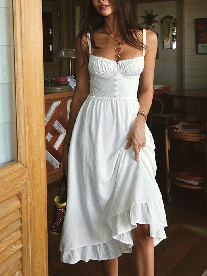 Women's Spaghetti Strap Midi Summer Dress