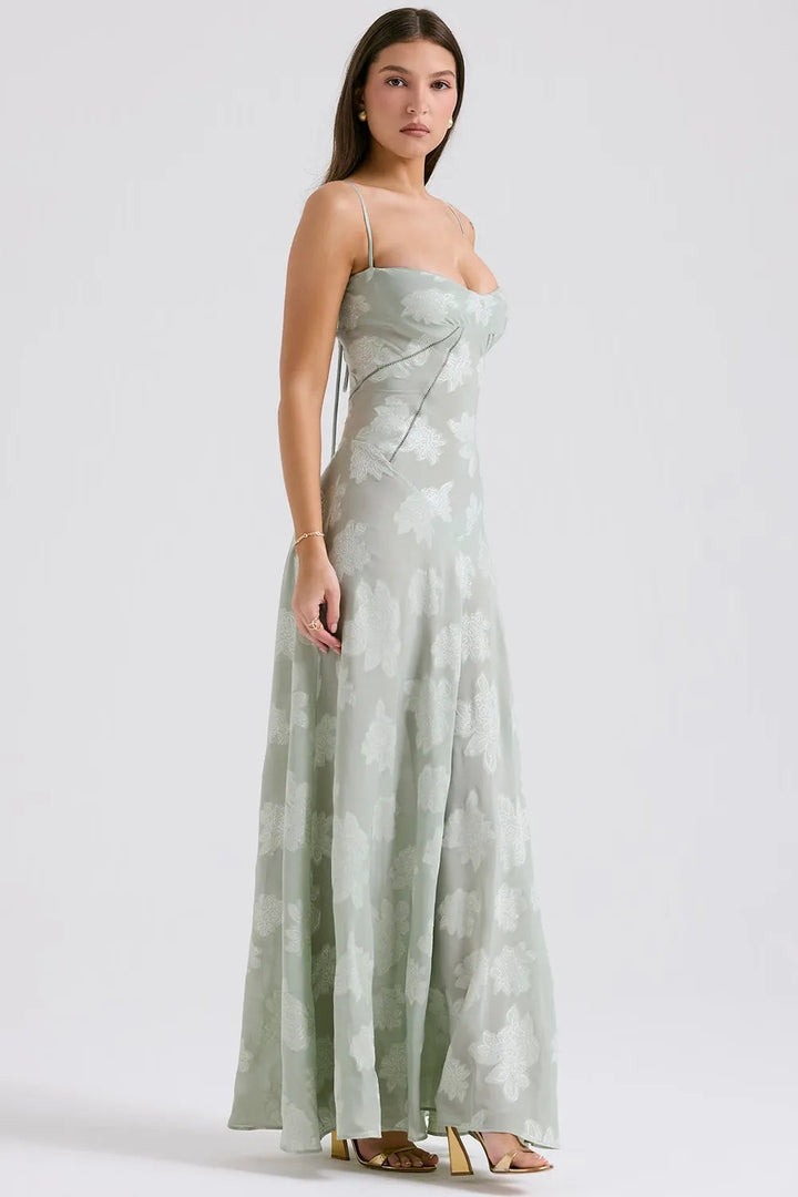 Women's Elegant Open Back Maxi Dress