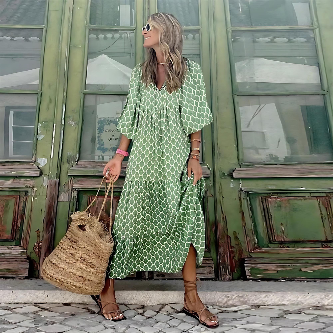 Women's Polka Dot Maxi Dress – Casual Summer Style