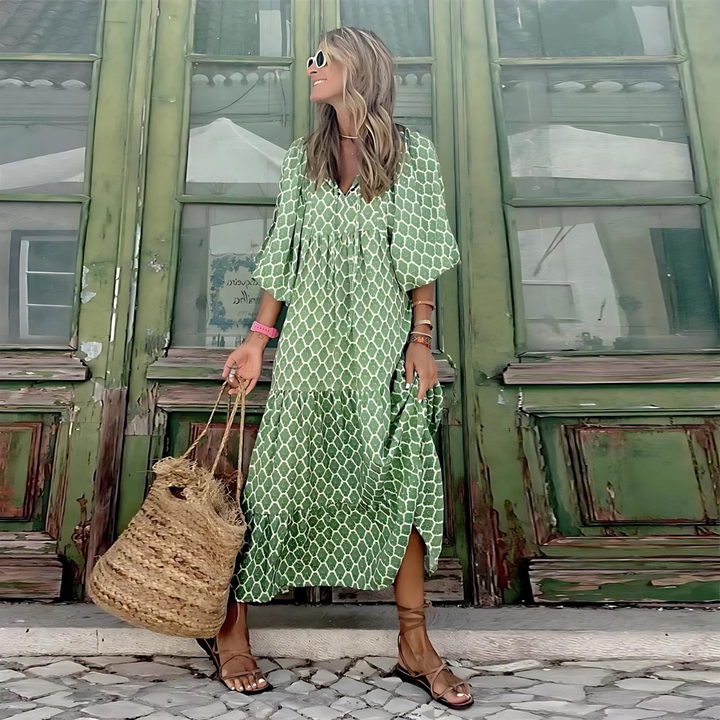 Women's Polka Dot Maxi Dress – Casual Summer Style