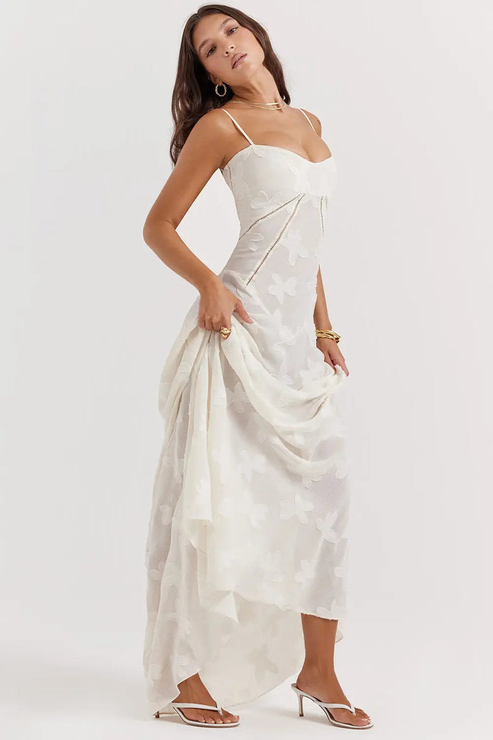 Women's Elegant Open Back Maxi Dress