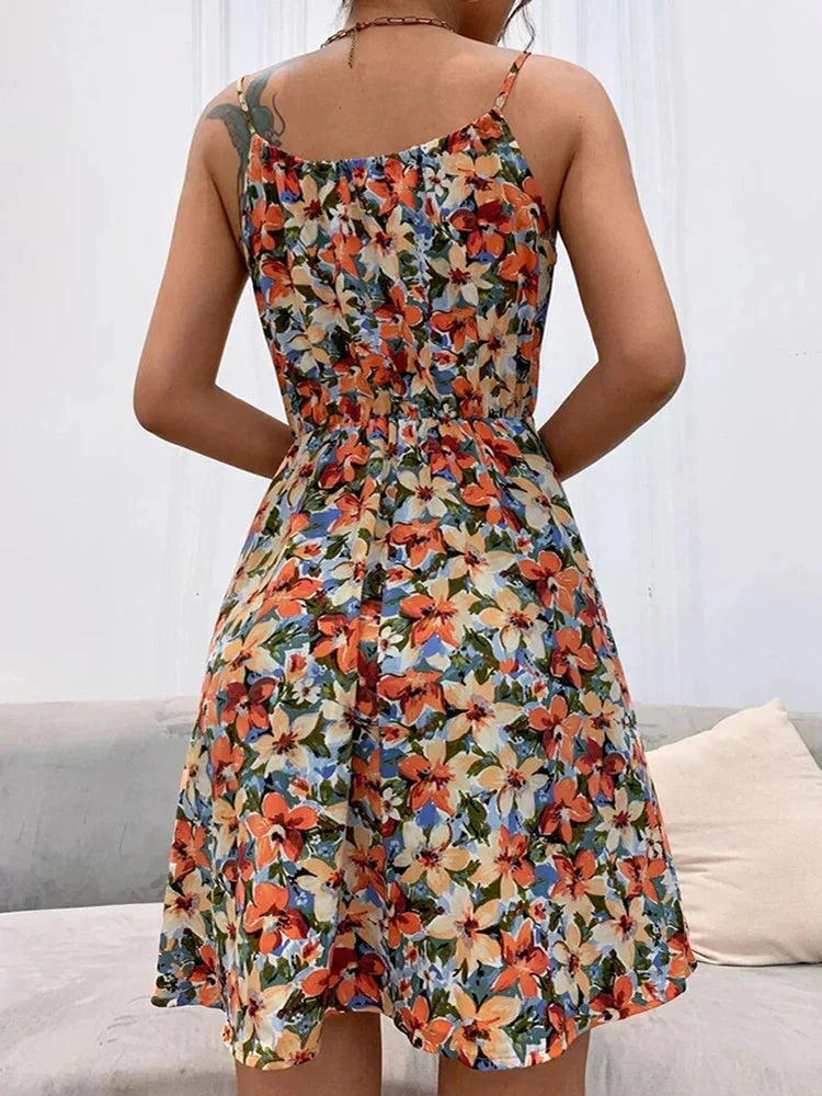 Women's Floral Smocked Mini Dress – Summer Fashion Essential