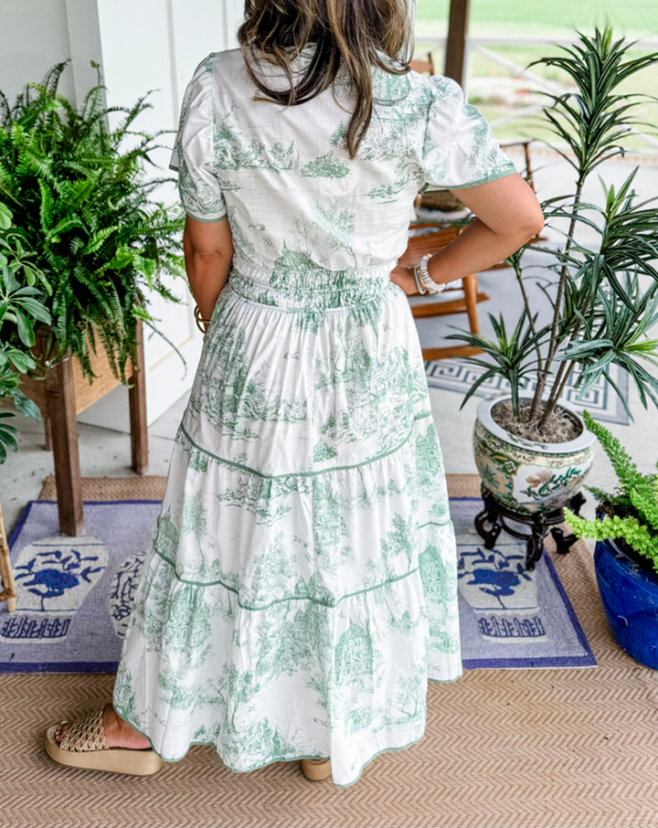 Women's Printed Tiered Maxi Dress – Casual Summer Dress