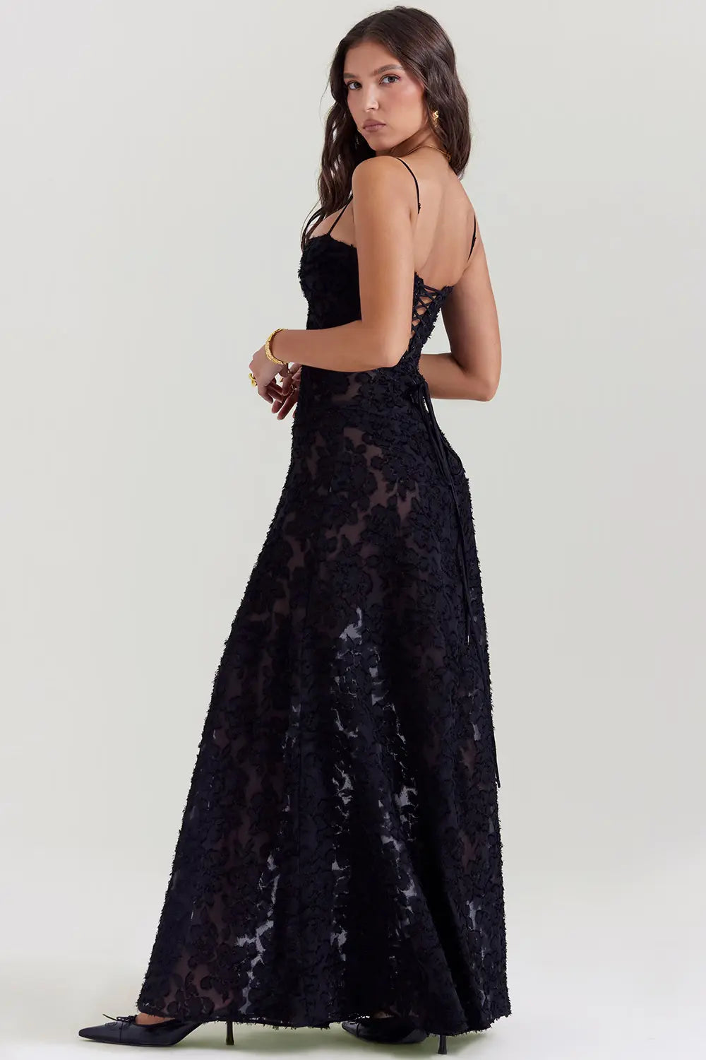Women's Elegant Open Back Maxi Dress