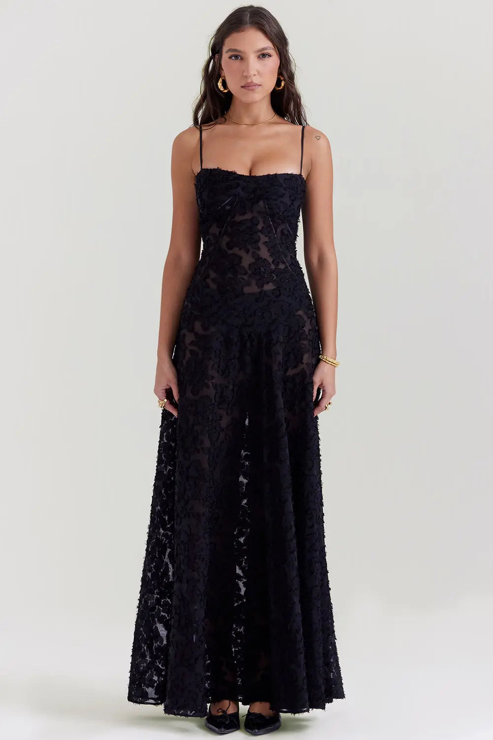 Women's Elegant Open Back Maxi Dress