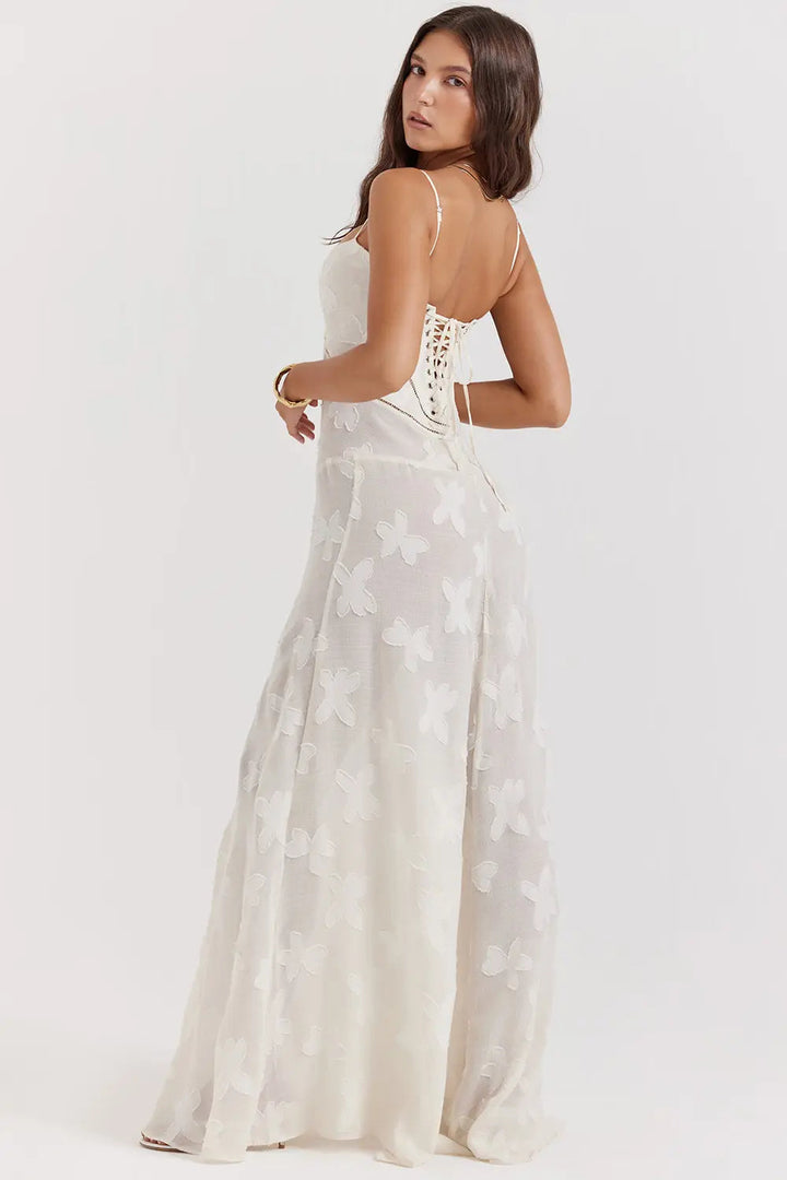Women's Elegant Open Back Maxi Dress