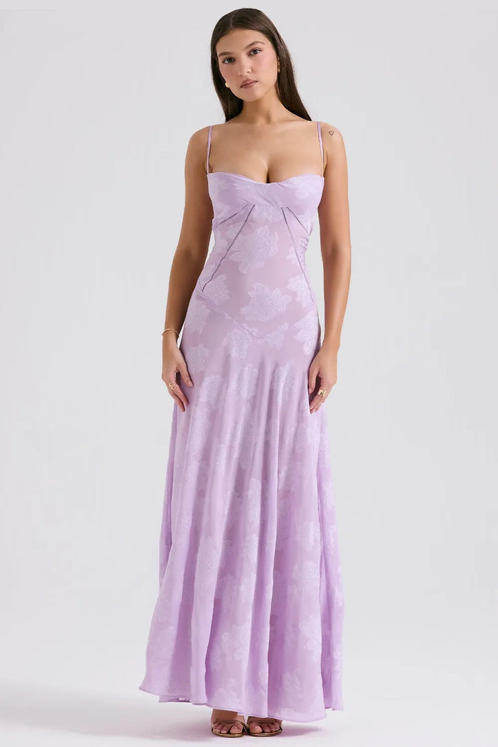 Women's Elegant Open Back Maxi Dress