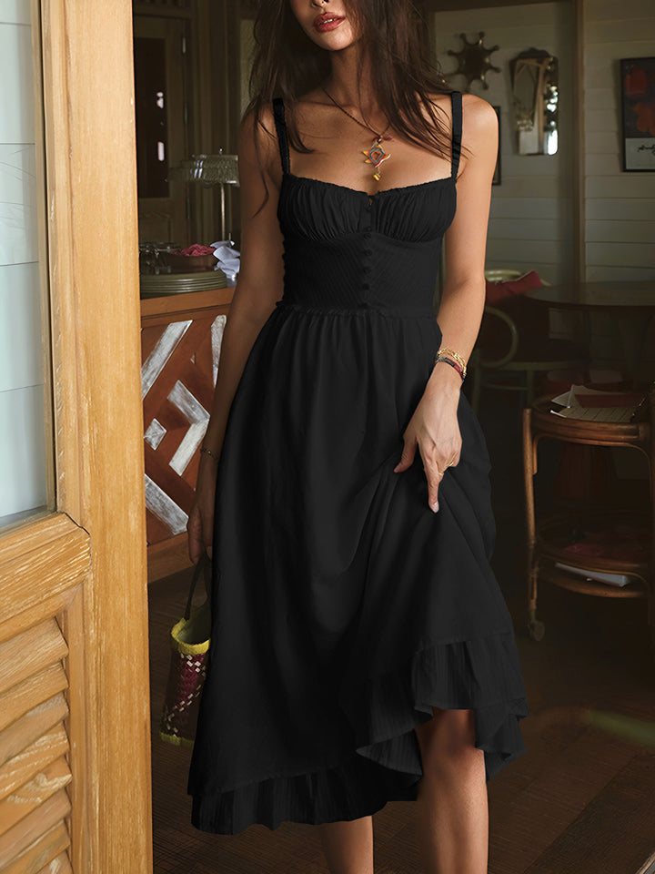 Women's Spaghetti Strap Midi Summer Dress