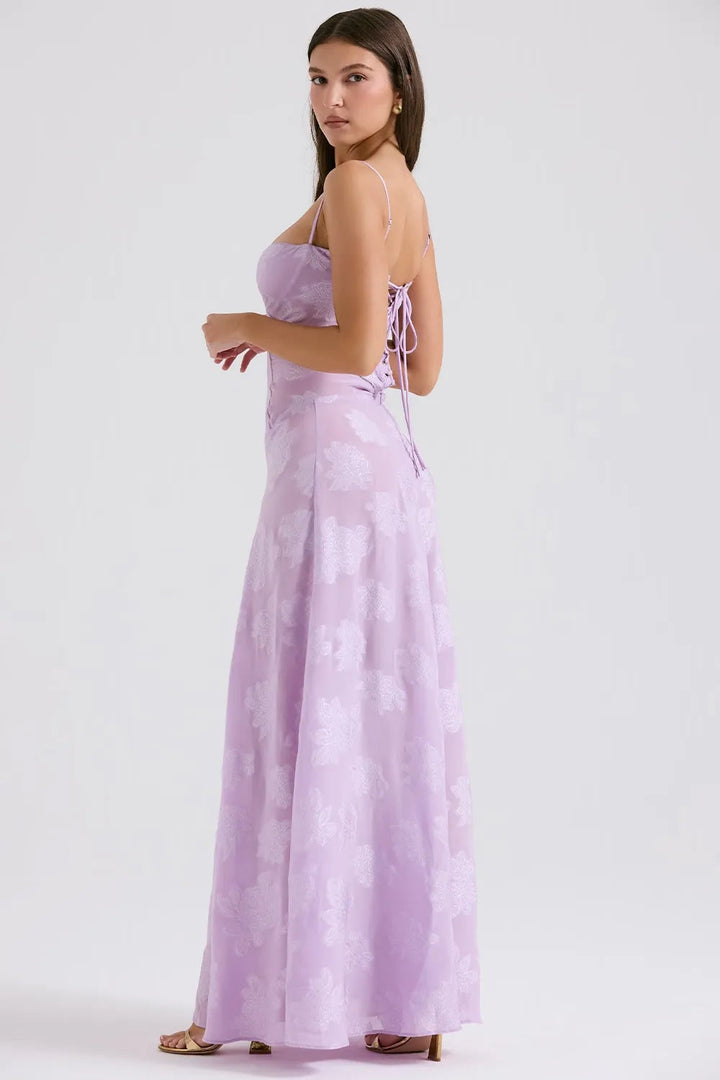 Women's Elegant Open Back Maxi Dress