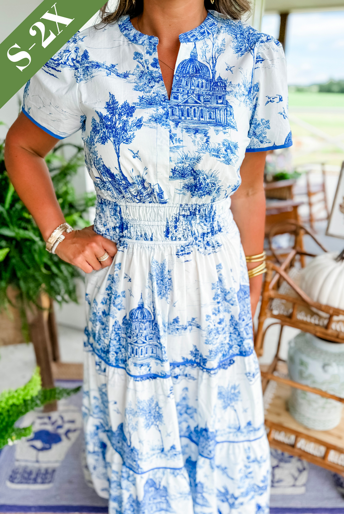 Women's Printed Tiered Maxi Dress – Casual Summer Dress