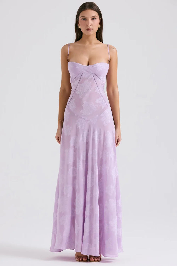 Women's Elegant Open Back Maxi Dress