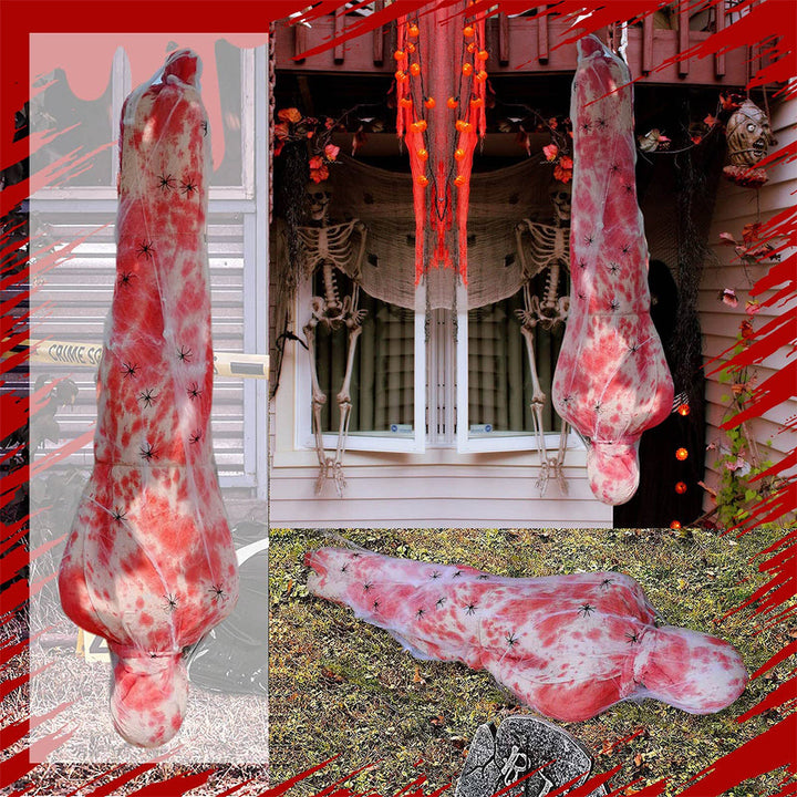 Halloween's 59-Inch Hanging Cocoon Corpse with Warm String Lights