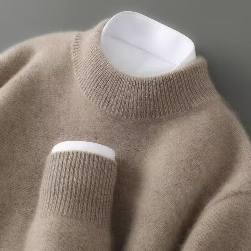 Men's Ribbed Cashmere Turtleneck Sweater