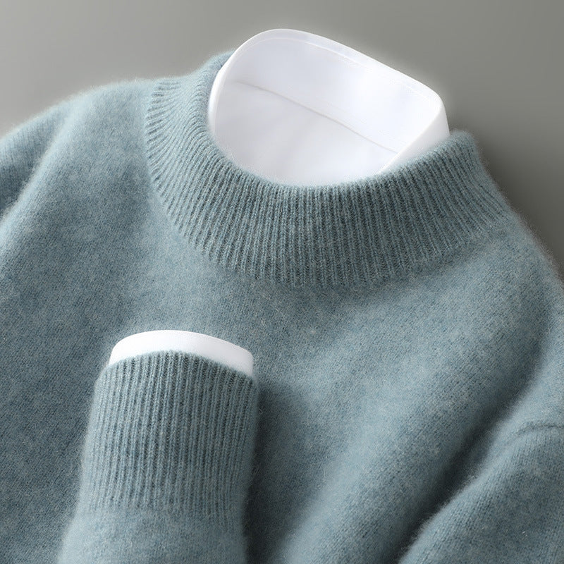 Men's Ribbed Cashmere Turtleneck Sweater