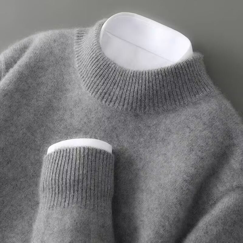 Men's Ribbed Cashmere Turtleneck Sweater