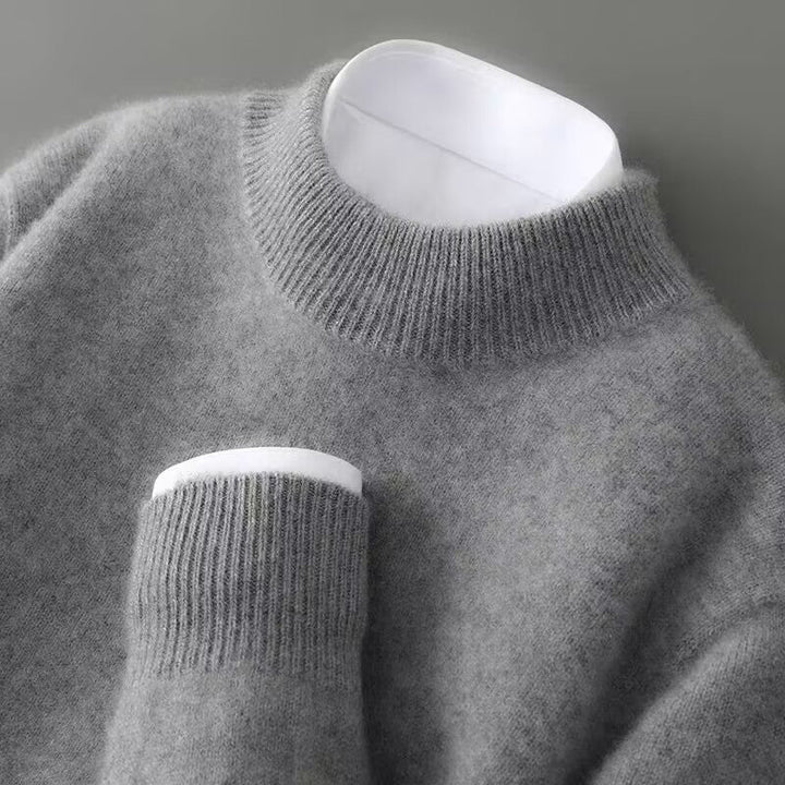 Men's Ribbed Cashmere Turtleneck Sweater
