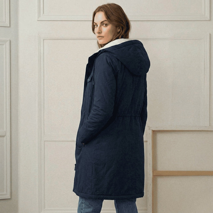 Women's Fleece-Lined Parka with Hood and Water-Resistant Shell