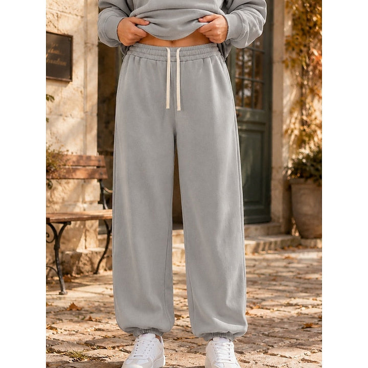Women's Effortless Wide Leg Drawstring Waist Lounge Pants